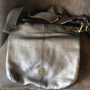 Fossil Copper/Silver Leather Purse